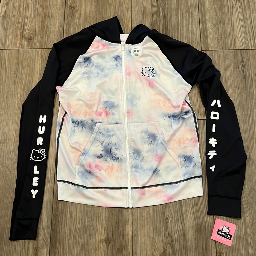 Hurley Hello Kitty hooded rash guard